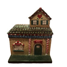 Vintage Eddie Walker Folk Art Wooden Toy Shop Miniature Christmas Village Decor picture