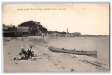 c1910's Along Shore Provincetown Massachusetts MA, Cape Cod Canoe Boat Postcard picture