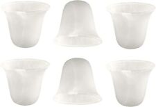 Giluta 6 Pack Bell Shaped Glass Shade Alabaster Light Fixture Shades 1-5/8