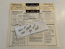AEA Tune-Up Chart System 1959 Chrysler V-8  Engines New Yorker & 300 picture