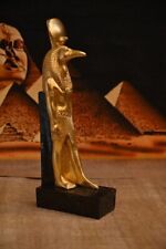 Nice golden Thoth statue-god of wisdom&writng/intelligent,stone with gold leaf picture