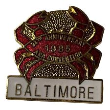 VTG 94th Anniversary MACO ANA Convention Enamel Crab Lapel Pin Baltimore MD 1985 picture