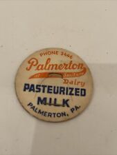 Palmerston Dairy Milk Cap Rare 1930s-1940s Pasteurized Milk picture