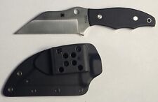 Spyderco Ronin 2 Fixed Blade CTS-BD1N Black G10 Handles + Sheath picture