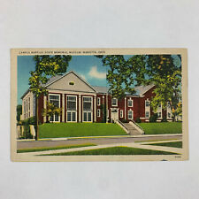 Postcard Ohio Marietta OH Campus Martius State Memorial Museum Linen 1940s picture