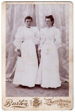 CABINET PHOTO 2 GIRLS BARTON NORTH BRANCH MINNESOTA 1894-1896 picture