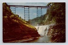 Upper Falls Genesee River Portage NY New York Postcard UNP VTG Mike Roberts picture