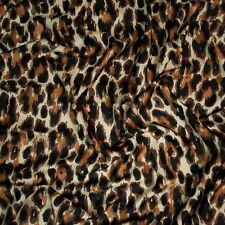 Italian designer mulberry silk twill fabric. Leopard skin print. 130x145cm. picture