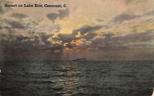 Conneaut, Ohio Postcard Sunset on Lake Erie PM  1912  OH4 picture