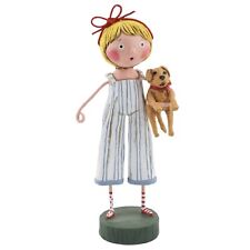 Lori Mitchell Puppy Love Girl Dog Figure Figurine Folk Art picture