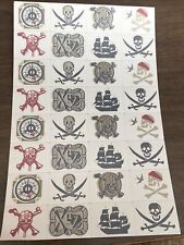 Pirates Temporary Tattoos - 24 Tattoos Eight Different Tattoos 1 1/2” picture