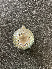 Vintage Premier Glass Bumpy Double Indent STAR BALL Ornament picture