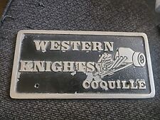 Vintage Western Knights Coquille OR Car Club Plaque Koehler Foundry picture