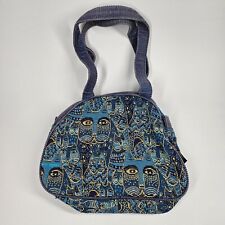 Laurel Birch Cat Handbag Blue Tapestry Vintage Purse picture