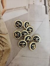 Lot Of 7   Chanel Button Gold Tone 17mm Designer Button  picture