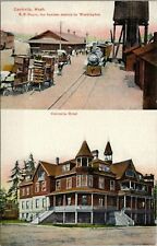 Centralia WA~Northern Pacific Railroad Depot~Centralia Hotel w/Wrap-Around~c1910 picture