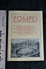 VTG Pompei, Italy Foldout Photo Booklet w/32 B/W Destruction Illustrations 1940s picture