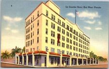 KEY WEST FLORIDA LA CONCHA HOTEL Vintage Linen Postcard B34 picture