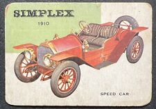 1954 TOPPS WORLD ON WHEELS 1910 SIMPLEX #29 ACCEPTABLE LOWER GRADE picture