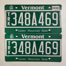 VERMONT TRUCK LICENSE PLATE PAIR 🔥FREE SHIPPING🔥TRK 348A469 ~ MATCHING SET  picture