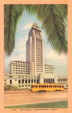City Hall  Los Angeles CA 1930's Postcard A525 picture