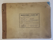 Vintage 1931 General Excavator Instructions & Parts List Blueprint book picture