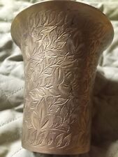 ANTIQUE BRASS ETCHED FLORAL picture