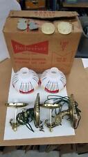 Vintage 1950s Budweiser Set Of Illuminated Adolphus Lamps In The Original Box O3 picture