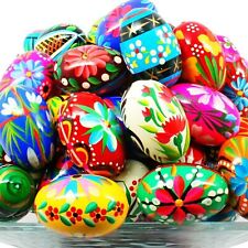 Pysanky (Pisanki) Handpainted Polish Wooden Easter Eggs - Bakers Dozen (13 Eg... picture