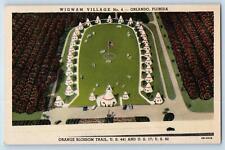 c1940's Aerial View Wigwam Village No. 4 Orange Blossom Orlando Florida Postcard picture