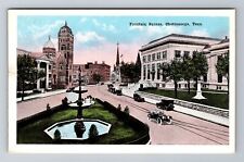 Chattanooga TN-Tennessee, Fountain Square, Antique, Vintage Souvenir Postcard picture