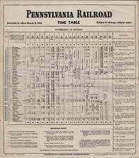 1947 PENNSYLVANIA RAILROAD vintage railroad timetable for PITTSBURGH and CHICAGO picture