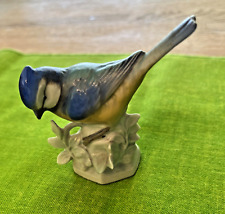 Vintage Porcelain Blue Bird  Figure Germany Faint Hallmark On Base 8615A Small picture