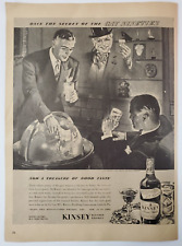 1944 Kinsey Whisky Vintage WW2 Print Ad Gentleman Enjoying A Drink picture