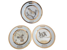 Dynasty Gallery 24K Gold Bird Theme Set of 3 Collectors Plates picture