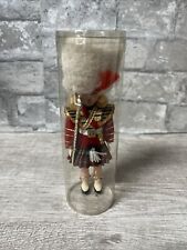 VINTAGE Scottish Antique UK 8” Celluloid Girl doll Plaid Kilt Sleepy Eyes w/flag picture