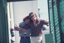 1978 Two Men Friends Smiling Posing Drinking Gay Interest Vintage 35mm Slide picture