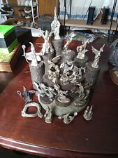 Vintage Spoontiques Heavy Resin Castle And 19 Pewter Figures picture