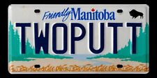 Friendly Manitoba Canada MB Vanity License Plate TWOPUTT - Golf, Putt, Putter picture