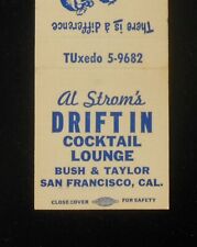 1960s Al Strom's Drift In Cocktail Lounge There is a Difference San Francisco CA picture
