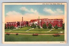 Alton IL-Illinois, Alton Senior High School, Antique, Vintage Souvenir Postcard picture