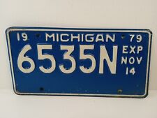 1979 Michigan License Plate picture