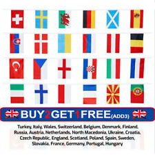 10 Metre 24 x 9x6 Flags European EU Euro Fabric Bunting Fast Post picture