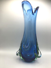 SWUNG Glass VASE Large MURANO MCM  Mid-Century Modern Sommerso  picture