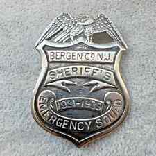 Vintage 1930's Sheriff's Badge Bergen County NJ STERLING picture