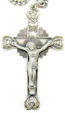 MRT Solid Sterling Silver Crucifix Four Cherubs Cross 1 3/4