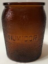 VTG Dun-Rite Wood Nov Inc. Duraglass Amber Textured Humidor Jar (NO LID). picture