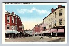 Portsmouth NH-New Hampshire, Market Street From Square, Vintage Postcard picture