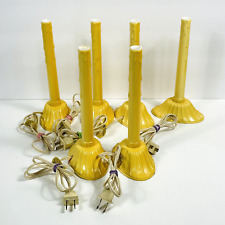 Lot of 6 Vintage Single Drip Electric Candolier Candles Christmas Décor Lights picture