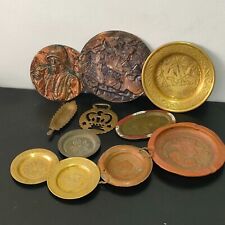 Lot of old ashtray cup copper brass bronze handmade Africa Morocco Tunisia Egypt picture